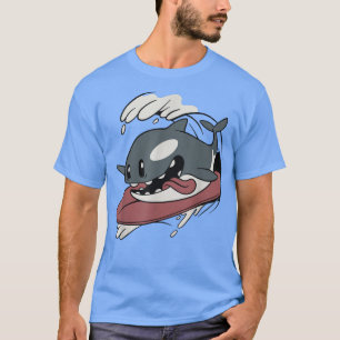 T-shirt Orca surf baleine drôle orques vintages
