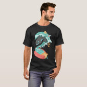 T-shirt Orca Tsunami Piscine gonflable Sauver Océan Faune  (Devant entier)