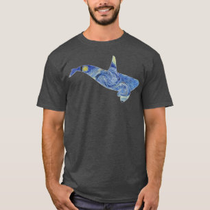 T-shirt Orca Van Gogh Starry Night Art Van Gogh Peinture W