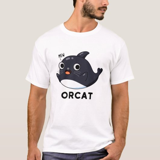 T-shirt Orcat Drôle Chat Orca Pun (Devant)