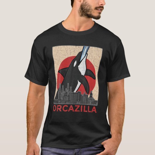 T-shirt Orcazilla - Funny Killer Whale Orca (Devant)
