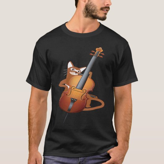 T-shirt Orchestre à cordes de violoncelle Chat Classique M (Devant)