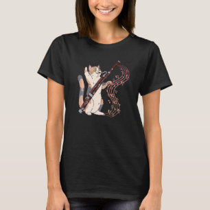 T-shirt Orchestre de musique bassooniste Chat Jouer Bassoo