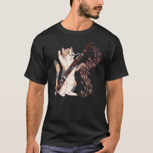 T-shirt Orchestre de musique bassooniste Chat Jouer Bassoo