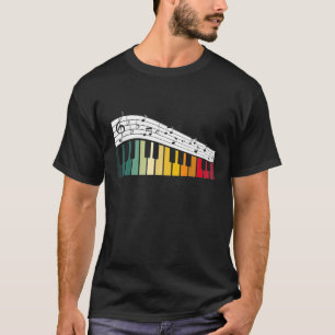 T-shirt Orchestre de pianiste coloré Piano Musique classi