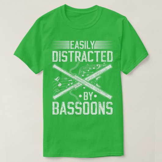 T-shirt Orchestre Du Lecteur Bassoon Facilement Distrait P (Design devant)