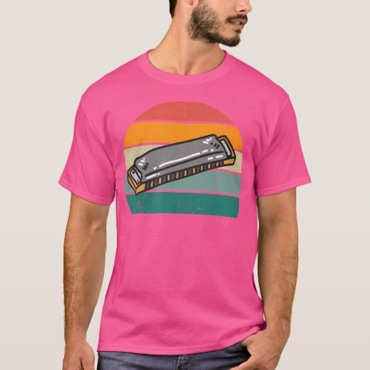 T-shirt Orchestre Ha d'Harmonica Player Wind Instrument Ba (Devant)