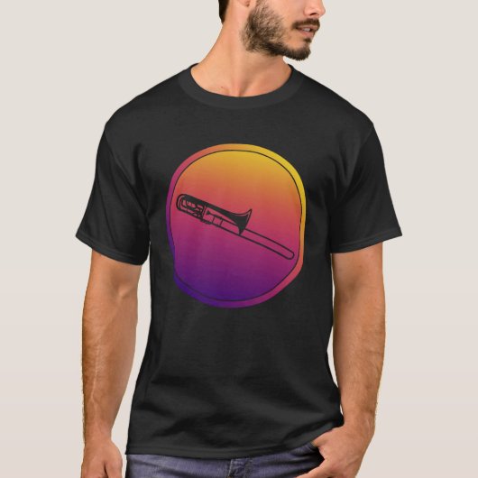 T-shirt Orchestre Synthwave Instrument Rétrowave Trombone (Devant)