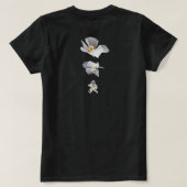 T-shirt Orchidée blanche sur fond noir (Design dos)