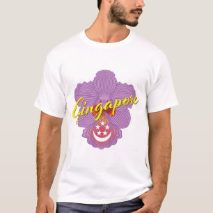 T-shirt Orchidée de patriote de Singapour