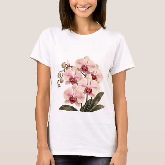 t-shirt orchidée en fleurs (Devant)