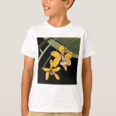 T-shirt Orchidée jaune Fleur tropicale Botanique (Devant)
