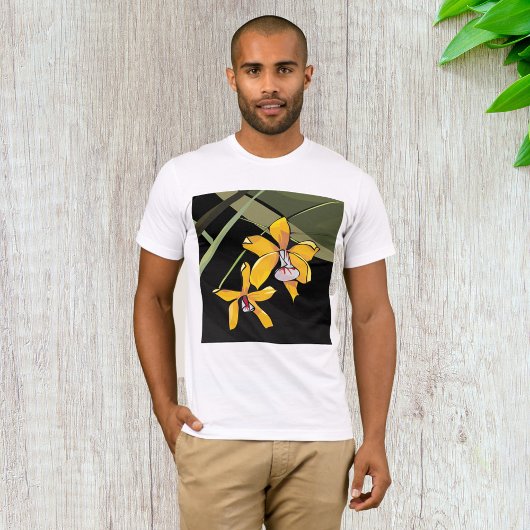 T-shirt Orchidée jaune Fleur tropicale Botanique