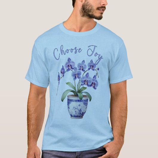T-shirt Orchidée mauve avec en fleurs complètes (Devant)