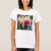T-shirt orchidée pourpre et pêche (Devant)
