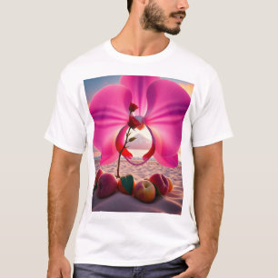 T-shirt Orchidée rose de la plage de montagne