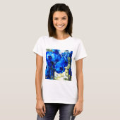 T-shirt Orchidées bleues (Devant entier)