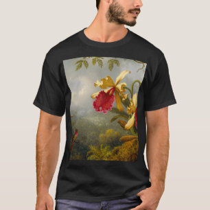 T-shirt Orchidées et colibri Heade
