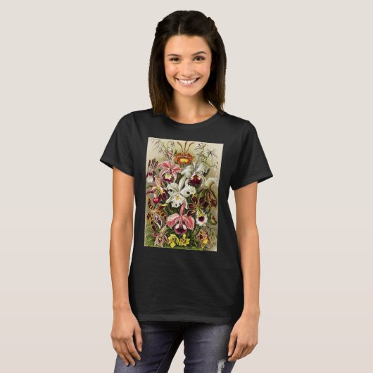 T-shirt Orchidées, Orchidée Denusblumen Ernst Haeckel (Devant entier)