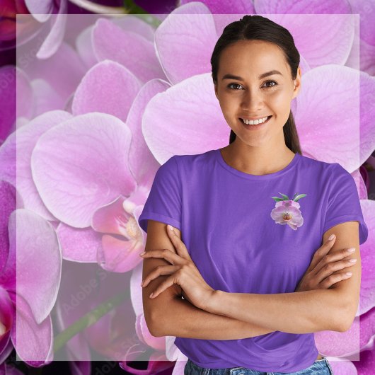 T-shirt Orchidées pourpres Dendrobium