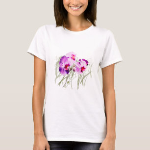 T-shirt Orchidées sur la chemise de rivage