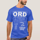 T-shirt ORD Airport de Chicago O'Hare (Devant)