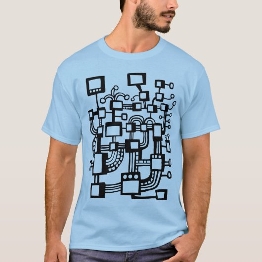T-shirt Ordinateur Alien (Devant)