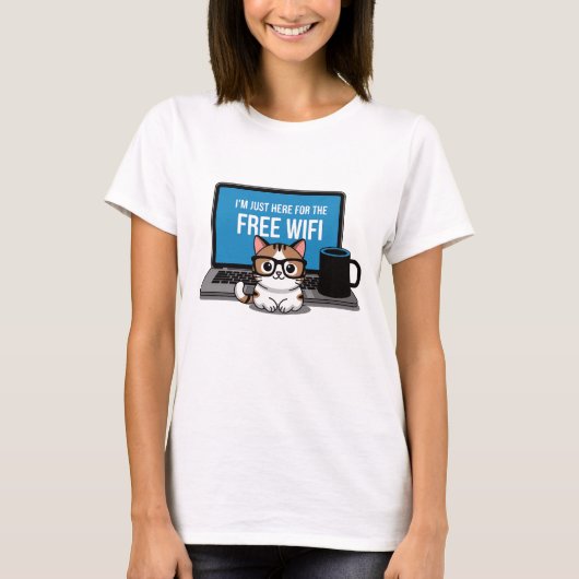 T-shirt Ordinateur Cat (Devant)