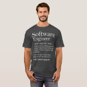 T-shirt Ordinateur de définition de l'ingénieur logiciel (Devant entier)