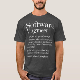 T-shirt Ordinateur de définition de l'ingénieur logiciel