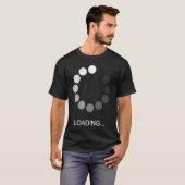 T-shirt Ordinateur Nerd Geek Chargement Hommes Femmes Enfa (Devant entier)