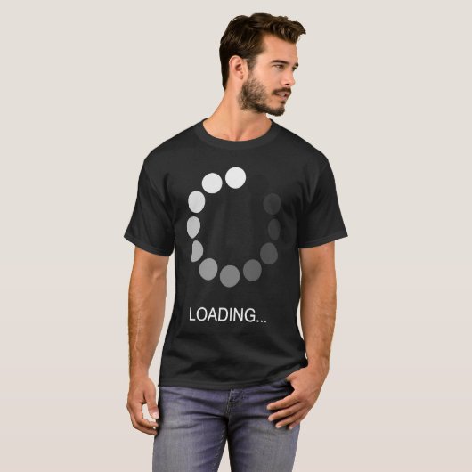 T-shirt Ordinateur Nerd Geek Chargement Hommes Femmes Enfa (Devant entier)