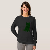 T-shirt Ordinateur Numéro binaire Cat Programmer Coder Hom (Devant entier)