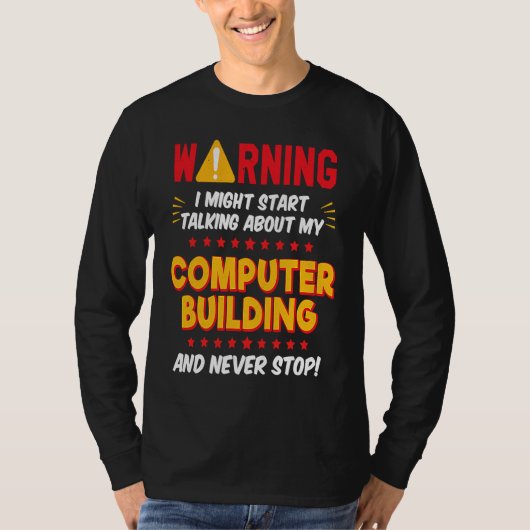 T-shirt Ordinateur PC Constructeur Joueur Blague Graphique (Devant)