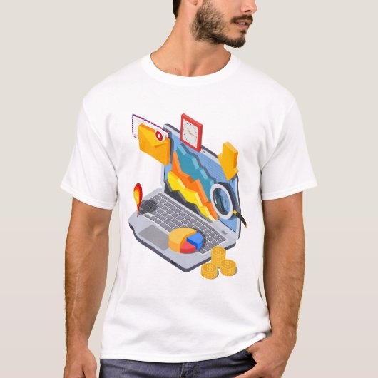 T-shirt Ordinateur portable (Devant)