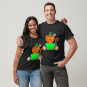 T-shirt Ordinateur portable Citrouille Monkey Halloween (Unisexe)