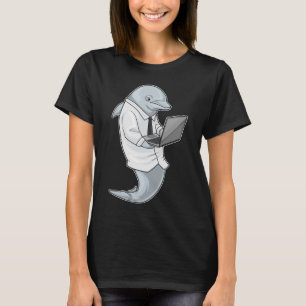 T-shirt Ordinateur portable dauphin