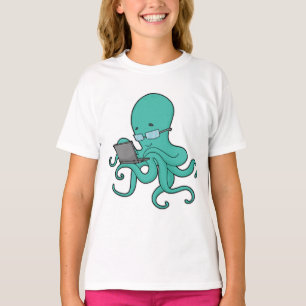 T-shirt Ordinateur portable Octopus