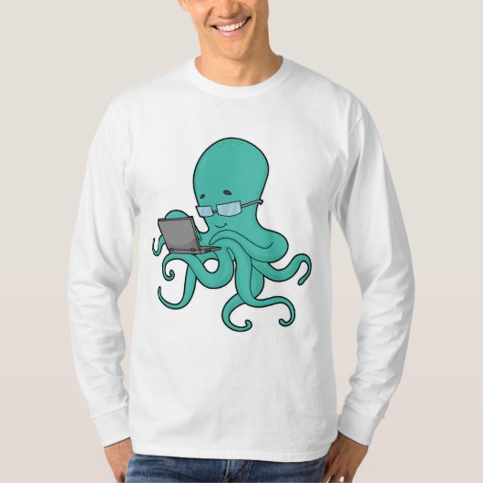 T-shirt Ordinateur portable Octopus (Devant)
