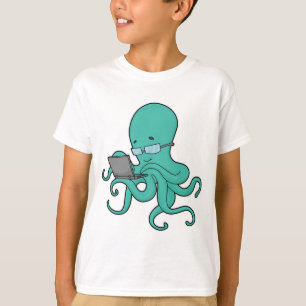 T-shirt Ordinateur portable Octopus