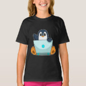 T-shirt Ordinateur portable Penguin (Devant)