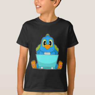 T-shirt Ordinateur portable perroquet
