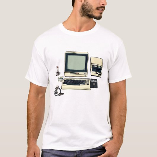 T-shirt Ordinateur rétro Commodore 64 (Légende) (Devant)