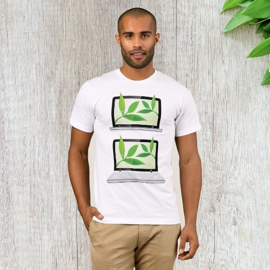 T-shirt Ordinateurs portables avec Feuille