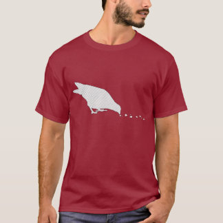 T-shirt ordre de pictogramme. blackbird souligné & striped