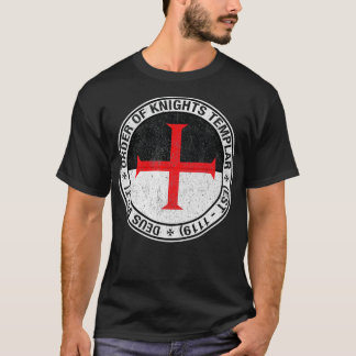 T-shirt Ordre des Chevaliers Templiers Drapeau Sigil Deus 