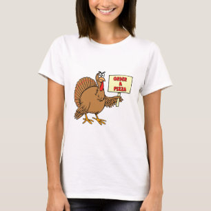 T-shirt Ordre drôle par thanksgiving Turquie de pizza