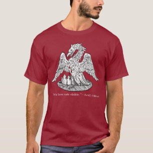 T-shirt Ordre du Pélican aux Gouttes Rouges Gravure sur Bo