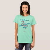 T-shirt Ordures blanches avec Flamant rose d'argent (Devant entier)