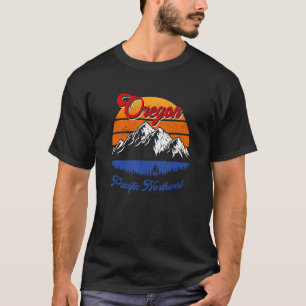 T-shirt Oregon Cadeau Vintage Retro Portland Home State Mo